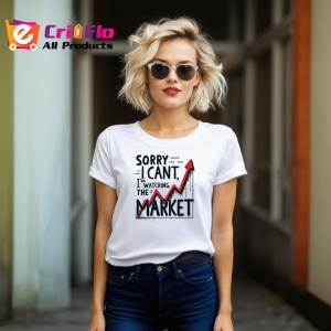 Tricou sorry cant im watching the market, scuze urmaresc piata, Copii | Dama | Barbat - Img 11