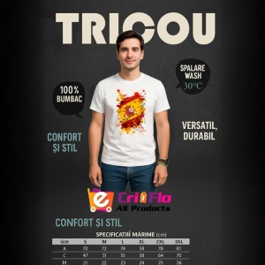 Tricou Spain Steag Splash Art, Copii | Dama | Barbat - Img 5