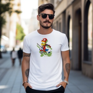 Tricou Spiderbart Tricou Alb - Copii | Dama | Barbat - Img 9
