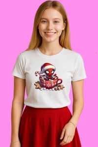 Tricou Spiderman In Cana De Ciocolata Calda, din bumbac 100%, tricou alb, Copii | Dama | Barbat - Img 3