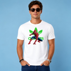 Tricou Spiderman Pozitie Lupta Logo Verde Urban Hero Design, din bumbac 100% Copii | Dama | Barbat - Img 3