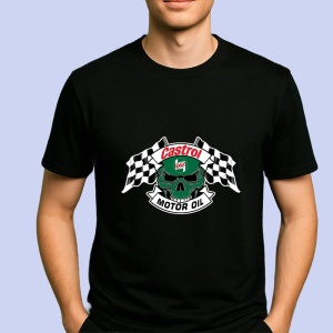 Tricou Steaguri Cu Logo Castrol Motor Oil | Unisex Dama si Barbat