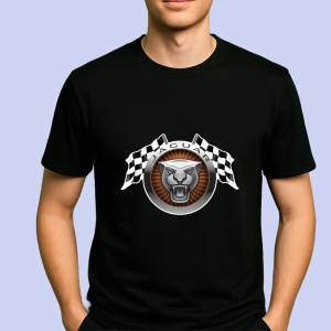 Tricou Steaguri Cu Logo Jaguar | Unisex Dama si Barbat