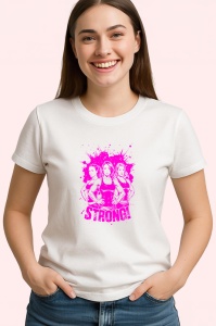 Tricou Strong Fete Fitness Roz, Copii | Dama | Barbat - Img 4