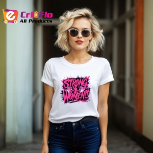 Tricou Strong Women Text Roz Motivational, Copii | Dama | Barbat - Img 12