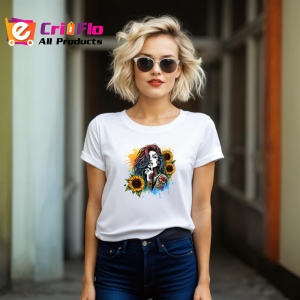 Tricou sunflower tattoo hand shy girl, fata timida cu tatuaj floarea soarelui pe mana, Copii | Dama | Barbat - Img 11
