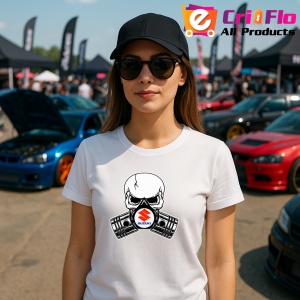 Tricou Suzuki Skull Pistons | Unisex Dama si Barbat