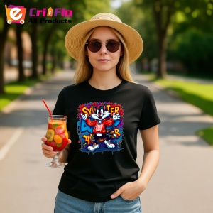 Tricou Sylvester DJ style cu spray și splash roșu Copii | Dama | Barbat Barbat - Img 24