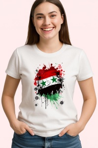 Tricou Syria Steag Splash Art, Copii | Dama | Barbat