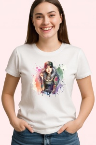 Tricou tattooed girl cap hand in hair, fata tatuata cu sapca si mana in par, Copii | Dama | Barbat - Img 3