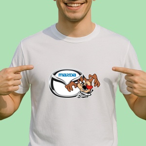 Tricou Tazz Cu Vartej Cu Logo Mazda | Unisex Dama si Barbat