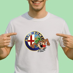 Tricou Tazz Vartej Cu Logo Alfa Romeo | Unisex Dama si Barbat