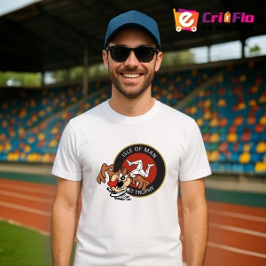 Tricou Tazz Vartej Cu Logo Isle Of Man 2 | Unisex Dama si Barbat - Img 3