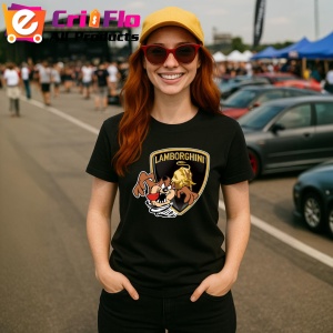 Tricou Tazz Vartej Cu Logo Lamborghini 2 | Unisex Dama si Barbat - Img 4