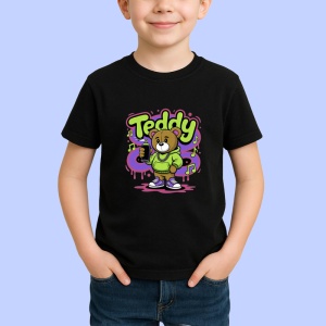 Tricou Teddy bear muzical in hanorac mov si spray Copii | Dama | Barbat Barbat - Img 6