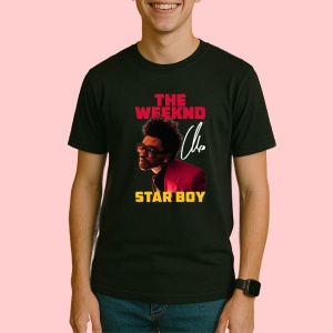 Tricou The Weeknd - Starboy Classic, muzica Hip-Hop / Trap, Dama | Barbat | Copii, Culoare Negru - Img 3