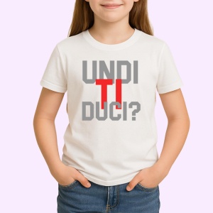 Tricou Ti Mesaj Scurt Rosu Negru, din bumbac 100% , tricou alb pentru Copii | Dama | Barbat