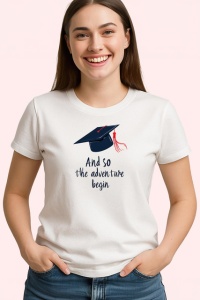 Tricou Toca Absolvire Mesaj Motivational Viitor, din bumbac 100% , tricou alb pentru Copii | Dama | Barbat - Img 2