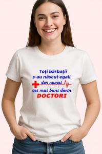 Tricou tori barbatii s-au nascut egali dar numai cei mai buni au devin doctori, Copii | Dama | Barbat - Img 3