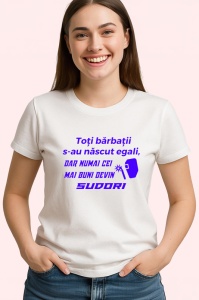 Tricou toti barbatii s au nascut egali dar numai cei mai buni devin sudori mesaj glumet, Copii | Dama | Barbat - Img 3