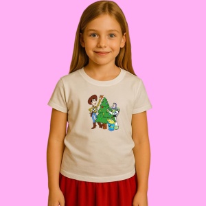 Tricou Toy Story Woody Si Buzz Impodobesc Bradul De Craciun, din bumbac 100% Copii | Dama | Barbat