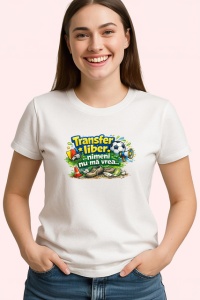 Tricou Transfer Liber Nimeni Nu Ma Vrea Fotbal Amuzant, din bumbac 100% , tricou alb pentru Copii | Dama | Barbat - Img 3
