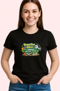 Tricou Transfer Liber Nimeni Nu Ma Vrea Fotbal Amuzant, din bumbac 100%, tricou negru Copii | Dama | Barbat - Img 3
