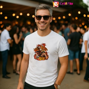 Tricou Travis Scott - Cactus Jack Flames, muzica Alternative / Electropop / Rap Rock, Dama | Barbat | Copii - Img 3