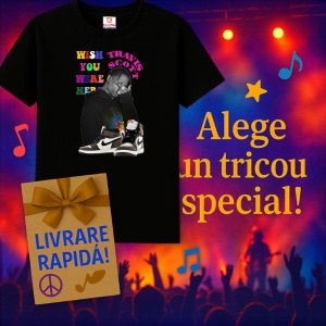 Tricou Travis Scott Here Vibe, muzica POP, Dama | Barbat | Copii, Culoare Negru - Img 11