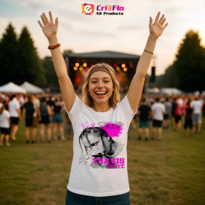 Tricou Travis Scott - Portret alb-negru cu roz, muzica RAP, Dama | Barbat | Copii - Img 7