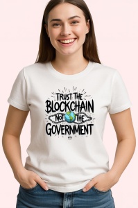 Tricou trust the blockchain not the government, crede in blockchain nu in guvern, Copii | Dama | Barbat - Img 4