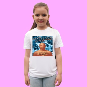 Tricou Tupac calm orange background, muzica POP, Dama | Barbat | Copii - Img 3