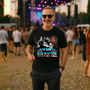 Tricou Tupac City Monochrome, muzica Indie Pop, Dama | Barbat | Copii, Culoare Negru - Img 9