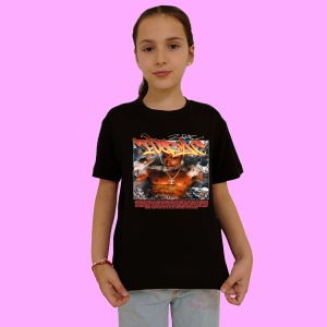 Tricou Tupac red flames, muzica Rap, Dama | Barbat | Copii, Culoare Negru - Img 2