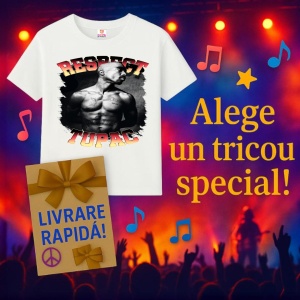 Tricou Tupac Respect Shirtless, muzica Rap, Dama | Barbat | Copii - Img 15