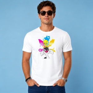 Tricou Tweety And Sylvester Urban Paint Drip Colorful Art, din bumbac 100% Copii | Dama | Barbat