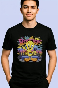 Tricou Tweety Rooster – Microfon și soare, look fresh Copii | Dama | Barbat Barbat - Img 7