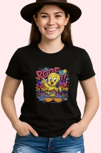 Tricou Tweety urban cu skateboard si hanorac galben Copii | Dama | Barbat Barbat - Img 7
