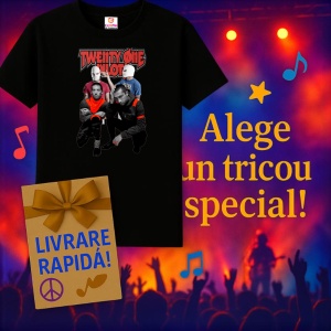 Tricou Twenty One Pilots, muzica (Comedie / Rap ironic), Dama | Barbat | Copii, Culoare Negru - Img 15