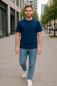 Tricou unisex bărbat oversize Malfini Stage 812, model larg și lejer, 100% bumbac - Img 23