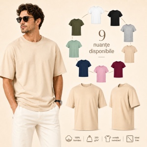 Tricou unisex bărbat oversize Malfini Stage 812, model larg și lejer, 100% bumbac