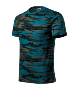 Tricou unisex camuflaj de culoare camuflaj petrol