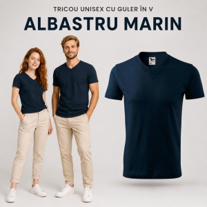 Tricou Unisex Damă și Bărbat Malfini 102, Guler în V, 100% Bumbac, 160 g/m², XS–3XL - Img 12