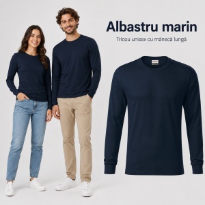 Tricou Unisex Damă și Bărbat Rimeck Resist LS R05, Mânecă Lungă, 100% Bumbac, 160 g/m², S–3XL - Img 21