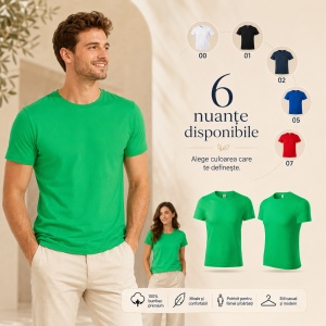 Tricou Unisex Parade din 100% Bumbac, 135 g/m², Guler Rotund, Mărimi XS–4XL - Img 10