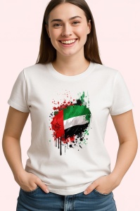 Tricou United Arab Emirates Steag Splash Art, Copii | Dama | Barbat - Img 4