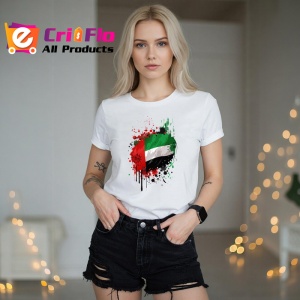 Tricou United Arab Emirates Steag Splash Art, Copii | Dama | Barbat - Img 10