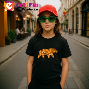 Tricou Urs Maro Adventure Geometric, Copii | Dama | Barbat, culoare negru - Img 7