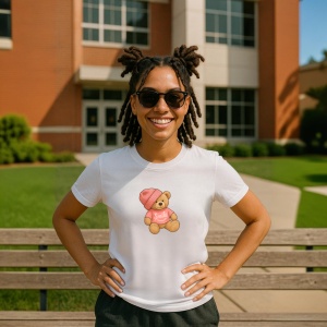 Tricou Ursulet Roz Smile - Copii | Dama | Barbat - Img 10