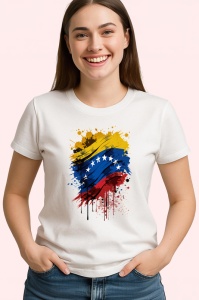 Tricou Venezuela Steag Splash Art, Copii | Dama | Barbat - Img 3